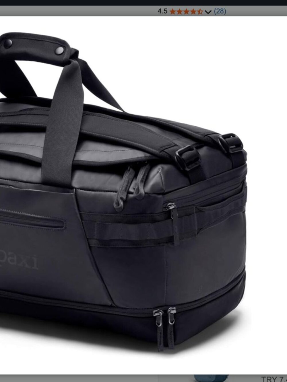 COTOPAXI Allpa 50L Duffel Bag Black NWT - Picture 15 of 15